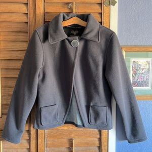 Wooly Bully Wear Icelandic Design Grey Fleece Cropped Jacket